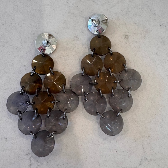 Anthropologie Dark Brown Statement Earrings - Picture 6 of 6